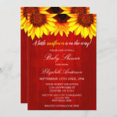 Kleine zonnebloempitten Baby shower Kaart (Voorkant / Achterkant)