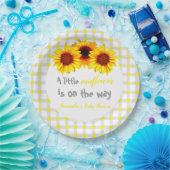 Kleine zonnebloempitten Baby shower Papieren Bordje (Feest)