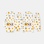 Kleine zonnesbloem 1ste verjaardag bedankdoosjes (Uitgevouwen)