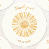 Kleine zonneschijn Dank u Ronde Sticker