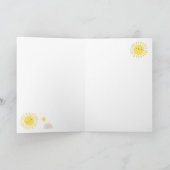 Kleine zonneschijn en regenbogen bedankkaart (Binnen)