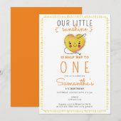 Kleine zonneschijn halverwege tot een 6 maanden ve kaart (Voorkant / Achterkant)