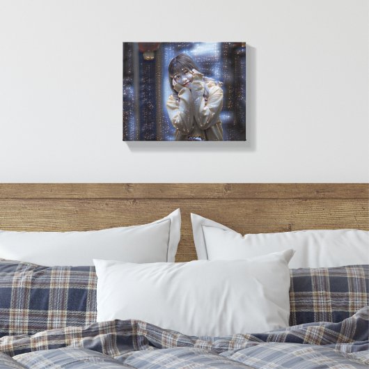 Kleine zonneschijn in geel canvas afdruk (Insitu (Slaapkamer))