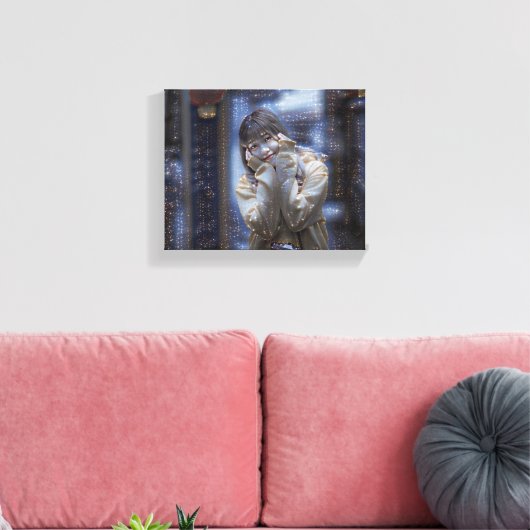 Kleine zonneschijn in geel canvas afdruk (Insitu (Woonkamer))