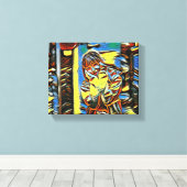 "Kleine zonneschijn in geel" Canvas Afdruk (Insitu (Houten vloer))