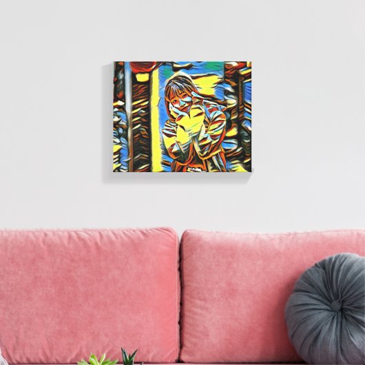 "Kleine zonneschijn in geel" Canvas Afdruk (Insitu (Woonkamer))