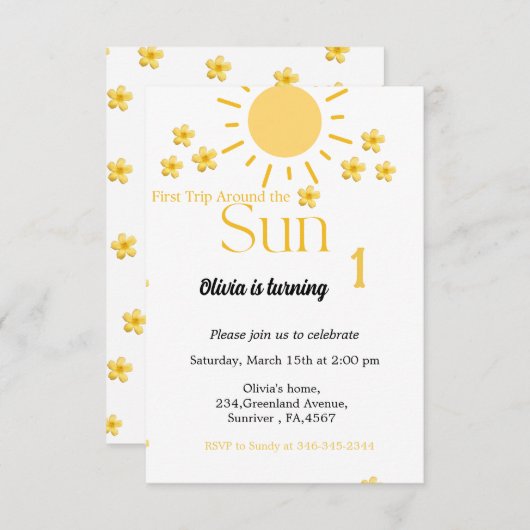 Kleine zonneschijn is een eerste zonneschijnse ver (Voorkant / Achterkant)