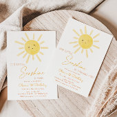 Kleine zonneschijn minimalist 1e verjaardag kaart