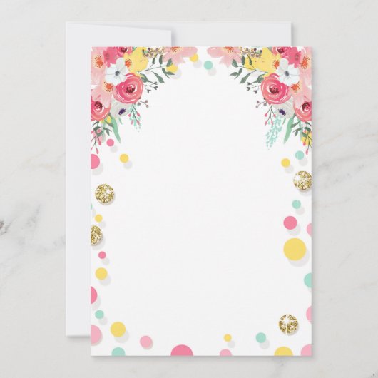 Kleine zonneschijn Verjaardag uitnodiging Roze Blo (Achterkant)