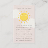 Kleine zonnige Blush Books voor Baby shower Informatiekaartje (Voorkant)
