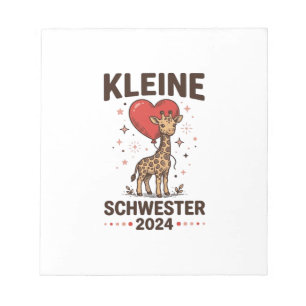 Kleine zus 2024 Schattige giraffe zus ontwerp_1 Notitieblok