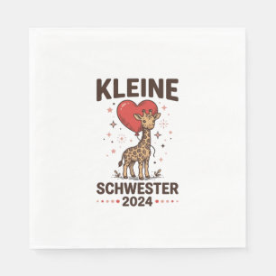 Kleine zus 2024 Schattige giraffe zus ontwerp_1 Servet