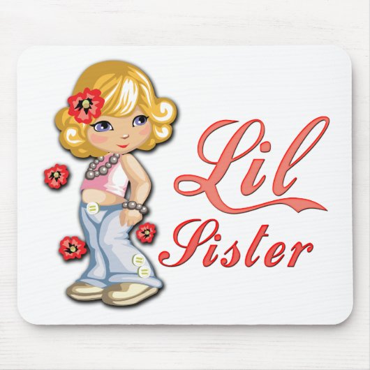 Kleine Zus en Bloemen Muismat (Voorkant)