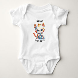 Kleine Zus Gepersonaliseerde Baby Bodysuit