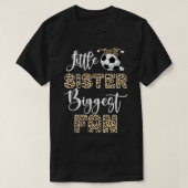 Kleine Zus Grootste Fan Zuster Leopard T-shirt (Design voorkant)