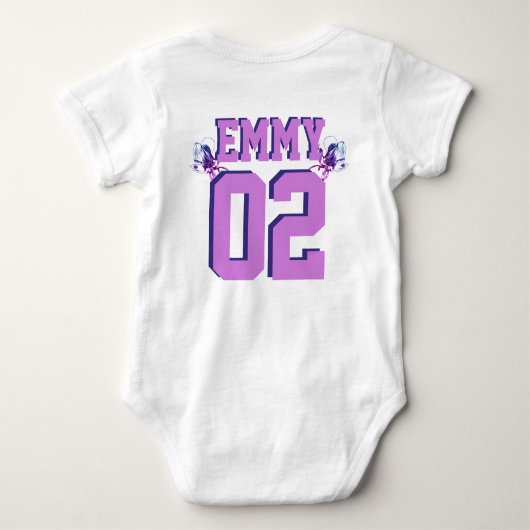 Kleine Zus Grote Zus Orchidee Romper (Achterkant)