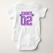 Kleine Zus Grotere Zus Orchidee Romper (Achterkant)