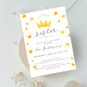 Kleine zus op de weg Boho sterren Baby shower Kaart