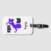 Kleine Zus Paarse Pony Bagagelabel (Voorkant (horizontaal))