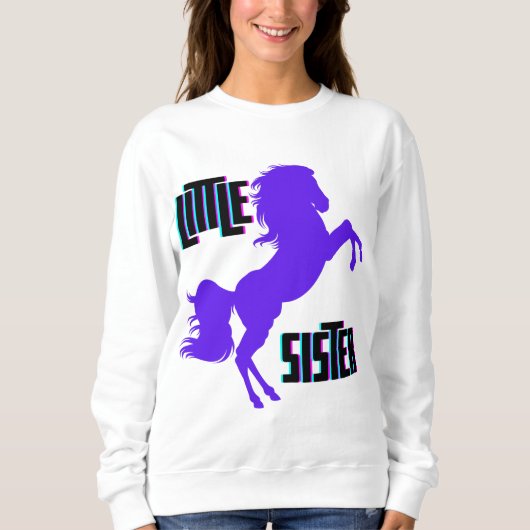 Kleine Zus Paarse Pony Trui (Voorkant)