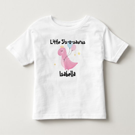 Kleine zus-saurus kinder shirts (Voorkant)