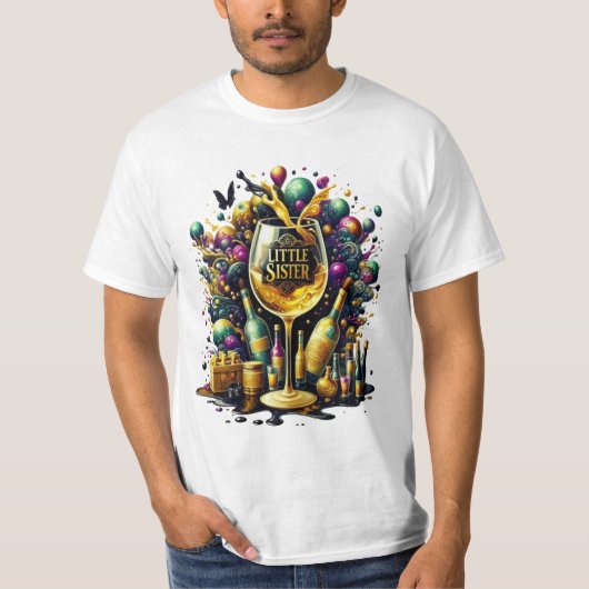 Kleine zusje Het is Fiesta Tijd T-shirt (Voorkant)