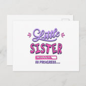 Kleine zusje lopend briefkaart (Voorkant / Achterkant)