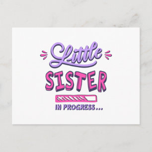 Kleine zusje lopend briefkaart