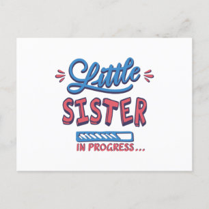 Kleine zusje lopend briefkaart