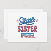 Kleine zusje lopend briefkaart (Voorkant / Achterkant)