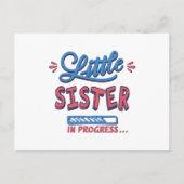 Kleine zusje lopend briefkaart (Voorkant)