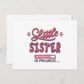 Kleine zusje lopend briefkaart (Voorkant / Achterkant)