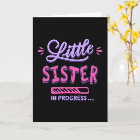 Kleine zusje lopend kaart (Gele Bloem)