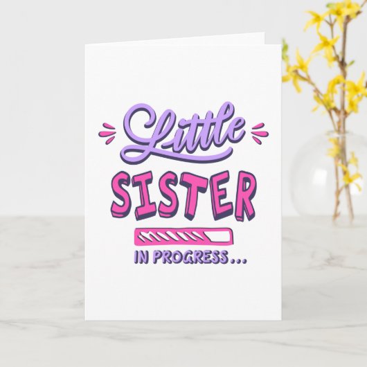 Kleine zusje lopend kaart (Gele Bloem)