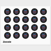 Kleine zusje lopend ronde sticker (Vel)