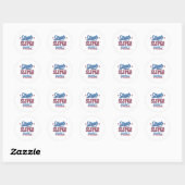Kleine zusje lopend ronde sticker (Vel)