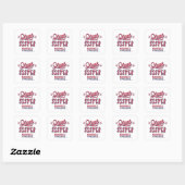 Kleine zusje lopend vierkante sticker (Vel)
