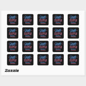 Kleine zusje lopend vierkante sticker (Vel)