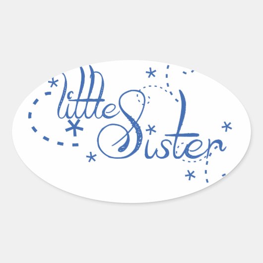Kleine zusjes ovale sticker (Voorkant)
