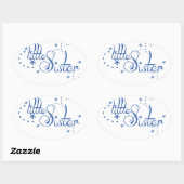 Kleine zusjes ovale sticker (Vel)