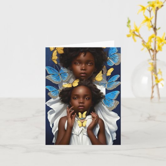 Kleine zussen kaart (Gele Bloem)