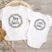 Kleine Zuster Aquarel Bloemkrans Romper