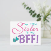 Kleine zuster BFF Butterfly Briefkaart