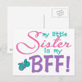 Kleine zuster BFF Butterfly Briefkaart