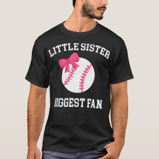 Kleine zuster Biggest fan Baseball Baby zuster T-shirt