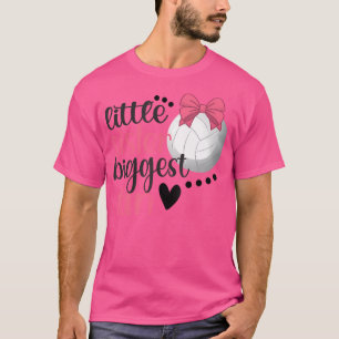 Kleine zuster Biggest Fan Volleyball zuster Volley T-shirt