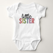 Kleine zuster Cute Matching Siblings Baby Romper (Voorkant)