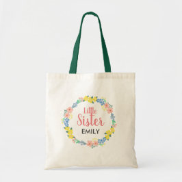 Kleine zuster Floral Wreath Canvas tas