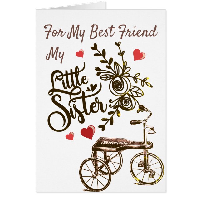 Kleine zuster Forever Friend Tricycle Floral (Voorkant)