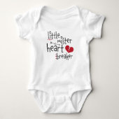 Kleine zuster Heartbreaker Baby Boy Romper (Voorkant)